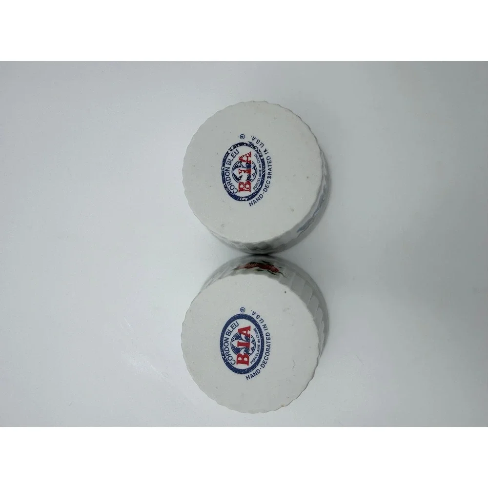 BIA Cordon Bleu‎ Ramekins Set of 2 Fruit Pattern Porcelain 3